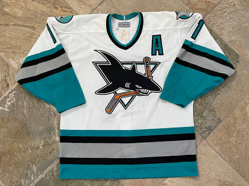 Vintage San Jose Sharks Owen Nolan CCM Hockey Jersey, Size 48, XL