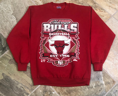 Vintage Chicago Bulls Trench Basketball Sweatshirt, Size Large