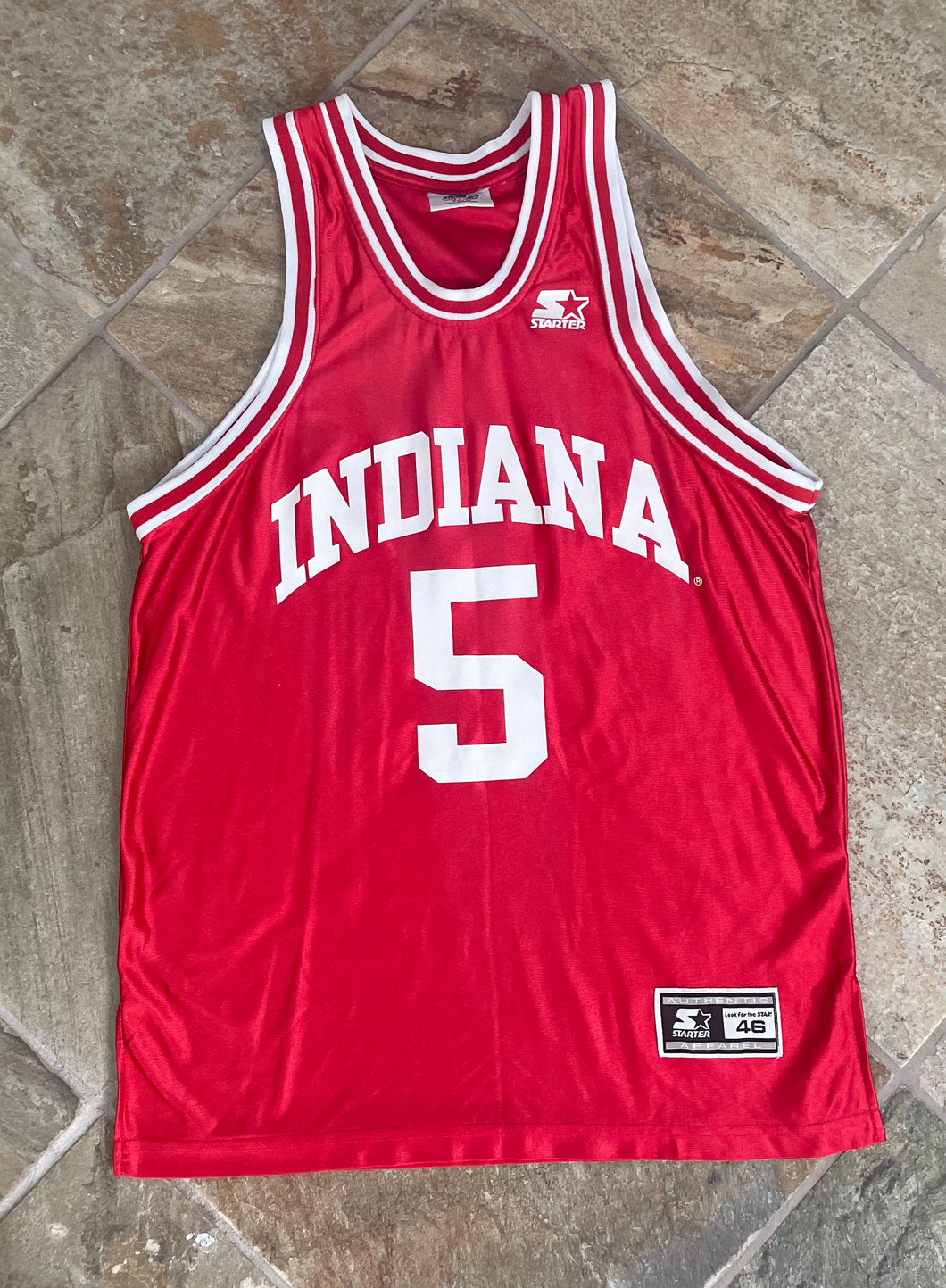 Vintage Indiana Hoosiers Starter College Basketball Jersey, Size 46, Medium