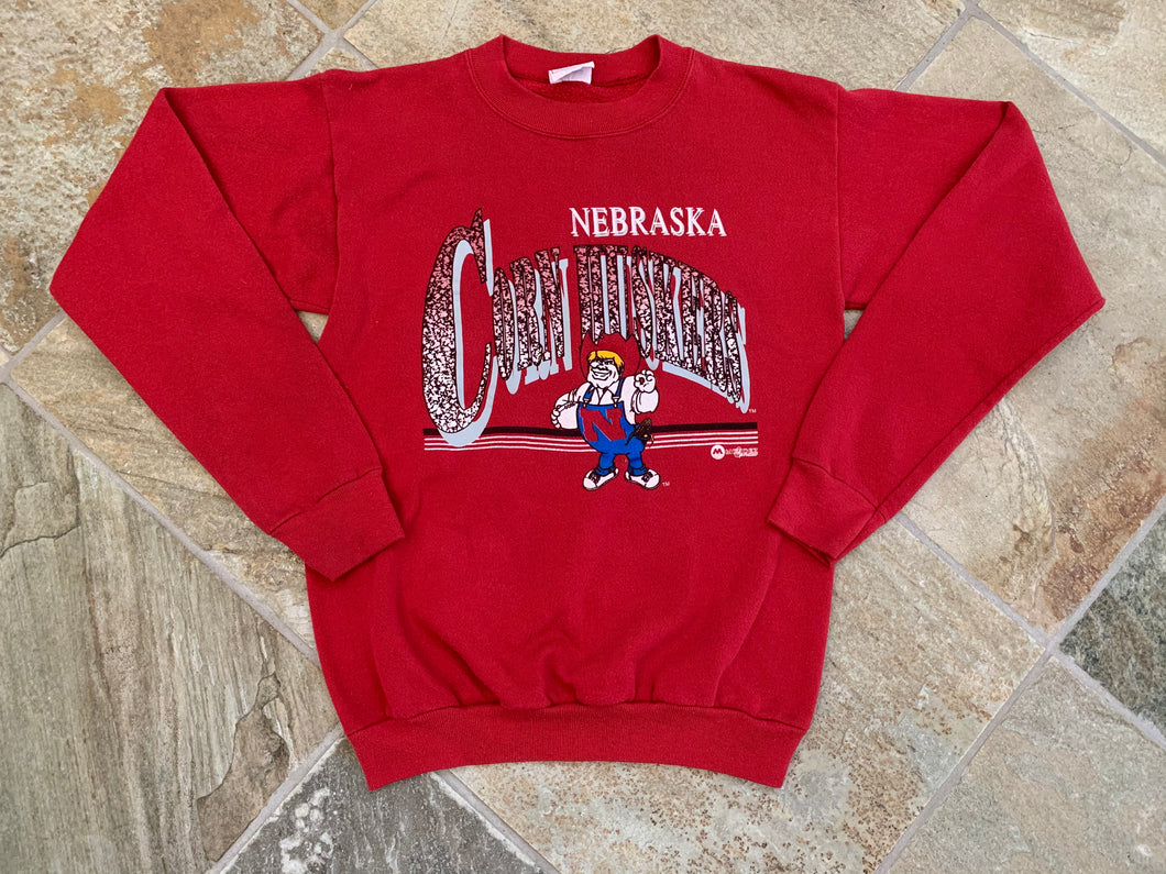 Vintage Nebraska Cornhuskers College Sweatshirt, Size Small