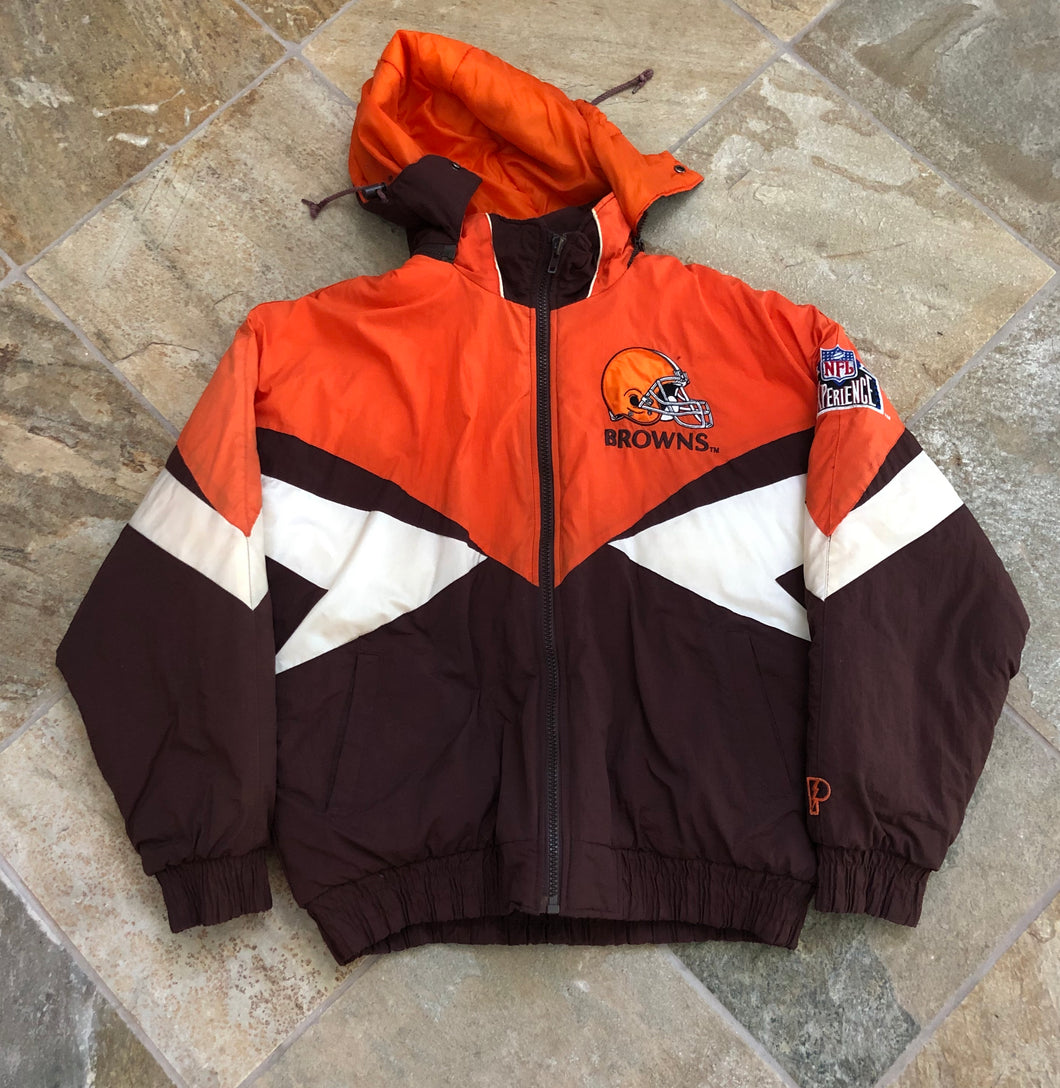 Vintage Cleveland Browns Pro Player Football Parka Jacket, Size Medium