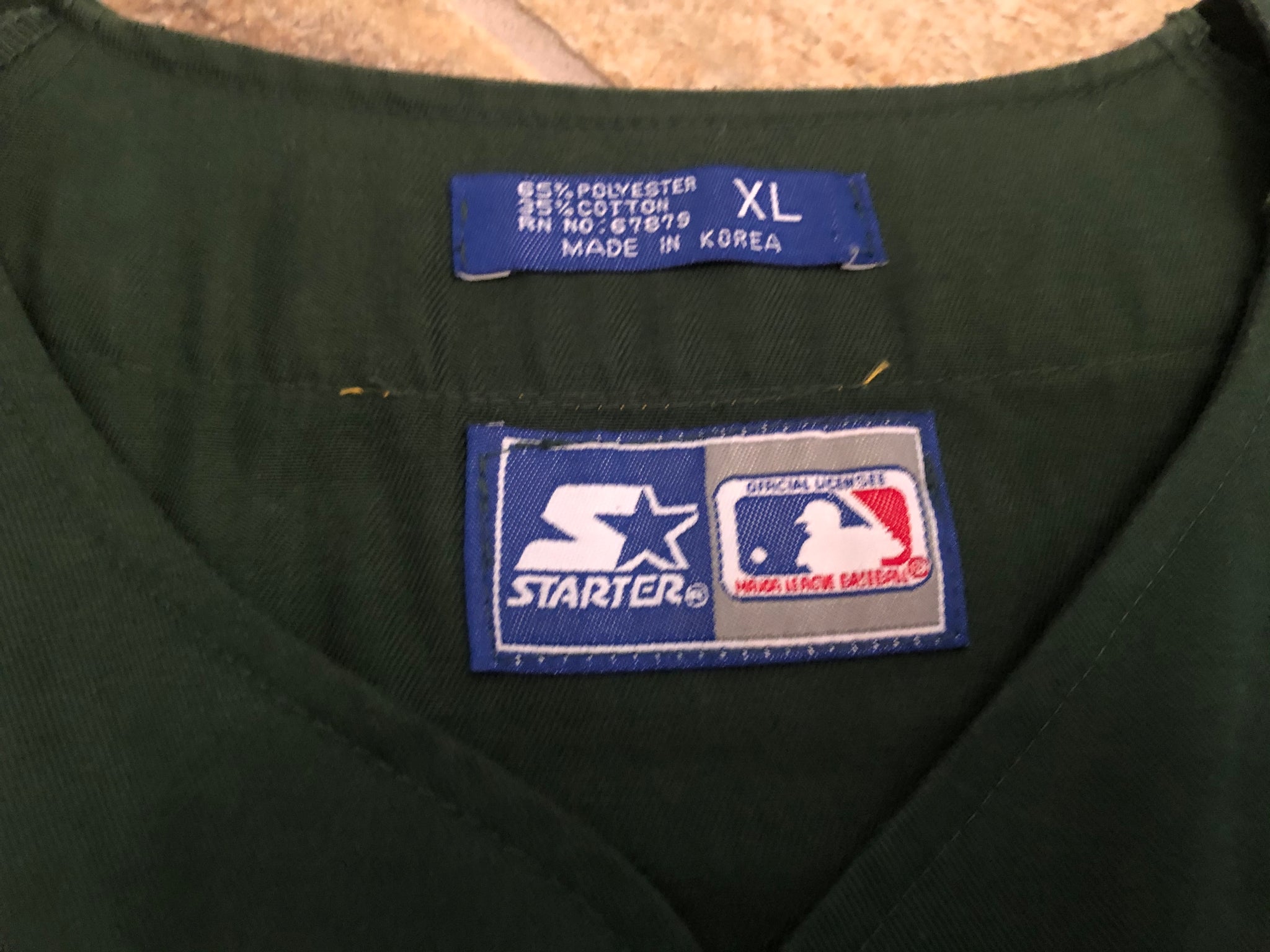 Vintage Oakland Athletics Pin Stripe Starter Baseball Jersey, Size XL –  Stuck In The 90s Sports