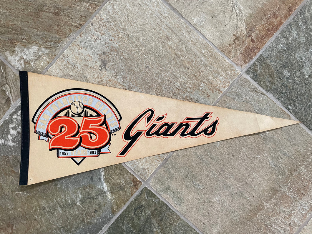 Vintage San Francisco Giants 25th Anniversary Baseball Pennant