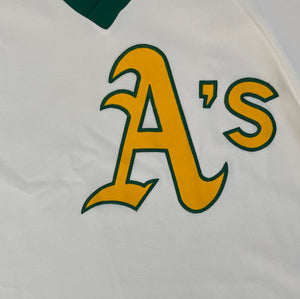 Vintage Oakland Athletics Sand Knit Baseball Jersey, Size XL