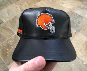 Vintage Cleveland Browns NFL Game Day Leather Strapback Football Hat