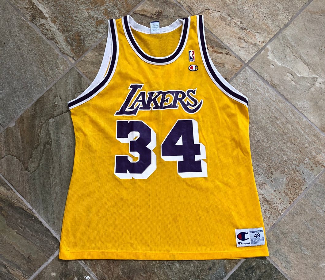 Vintage Los Angeles Lakers Shaquille O’Neal Champion Basketball Jersey, Size 48, XL