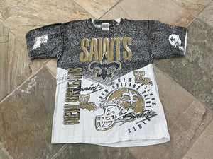 Vintage New Orleans Saints Magic Johnson Football TShirt, Size Large