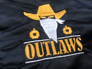 Vintage Oklahoma / Arizona Outlaws Delong USFL Satin Football Jacket, Size XXL
