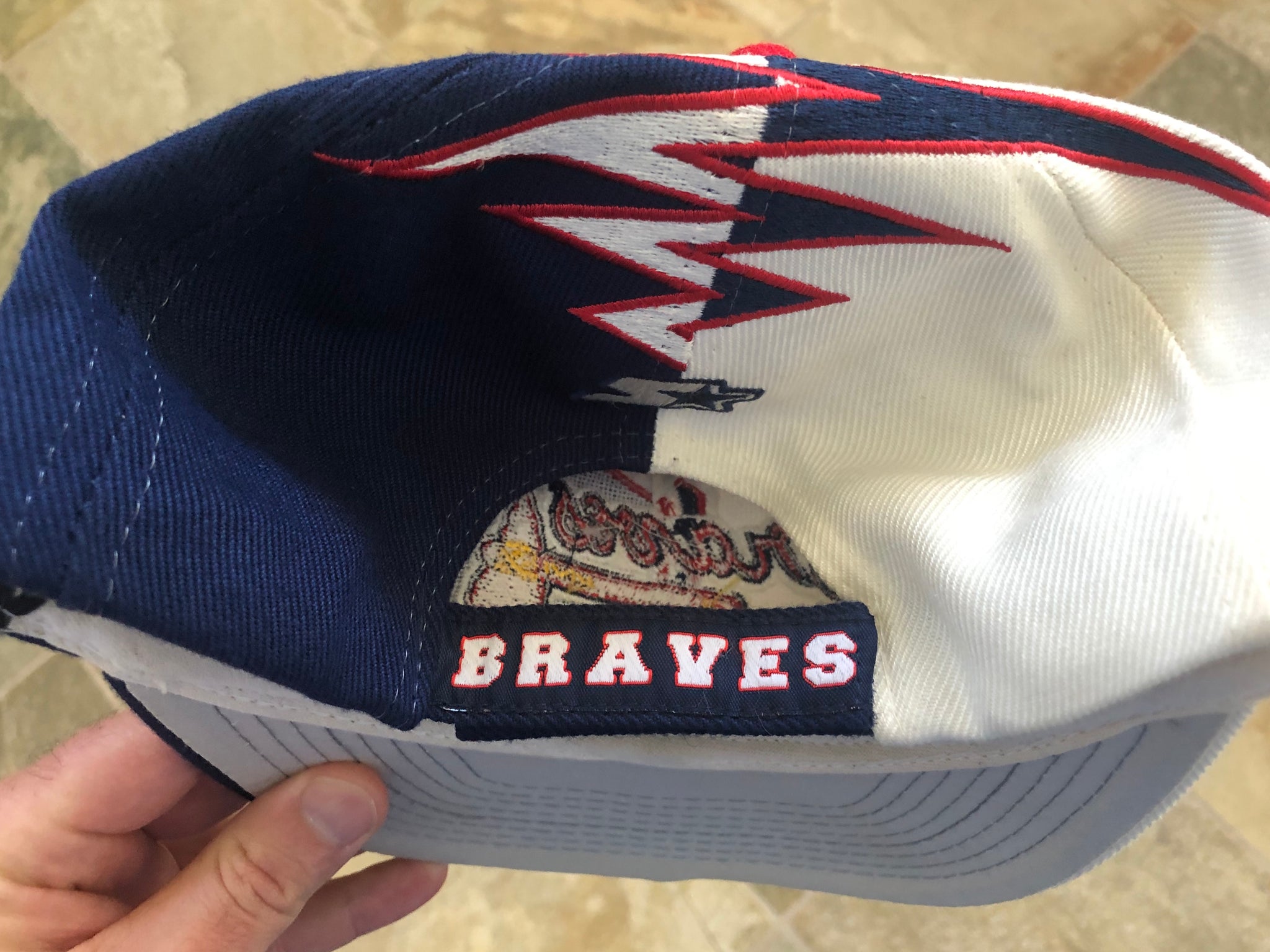 Vintage Atlanta Braves Starter Shockwave Strapback Snapback