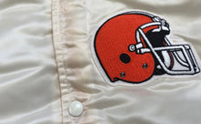 Load image into Gallery viewer, Vintage Cleveland Browns Chalk Line Satin Football Jacket, Size XL