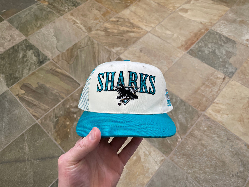 Vintage San Jose Sharks Sports Specialties Laser Snapback Hockey Hat