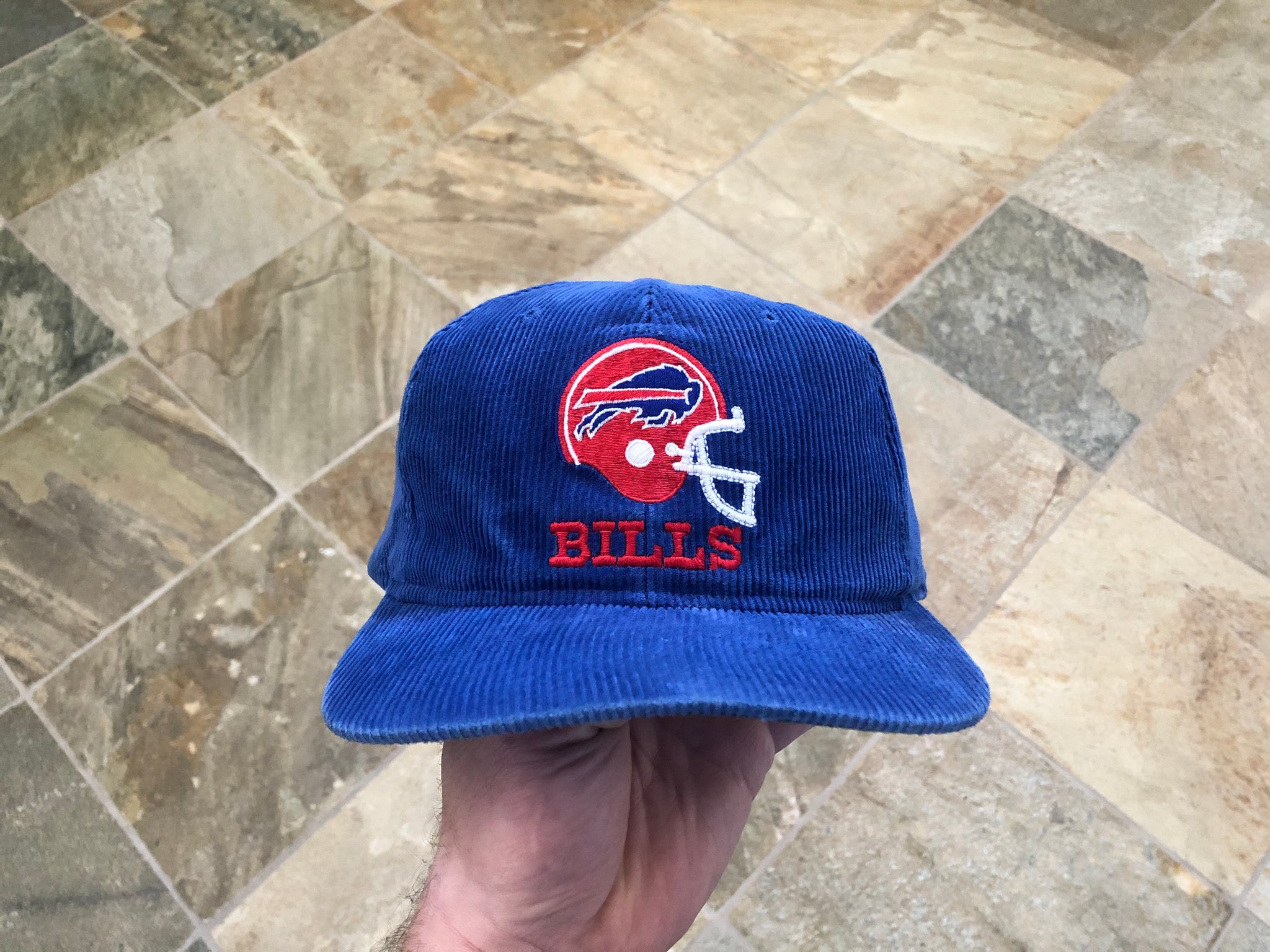 Vintage Buffalo Bills Ted Fetcher Corduroy Snapback Football Hat