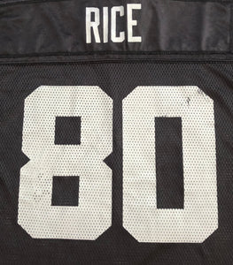Vintage Oakland Raiders Jerry Rice Reebok Football Jersey, Size Large