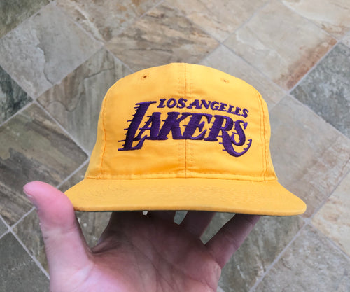 Vintage Los Angeles Lakers Sports Specialties Script SnapBack Basketball Hat