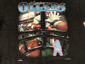 Vintage Houston Oilers Nutmeg Football Tshirt, Size XL