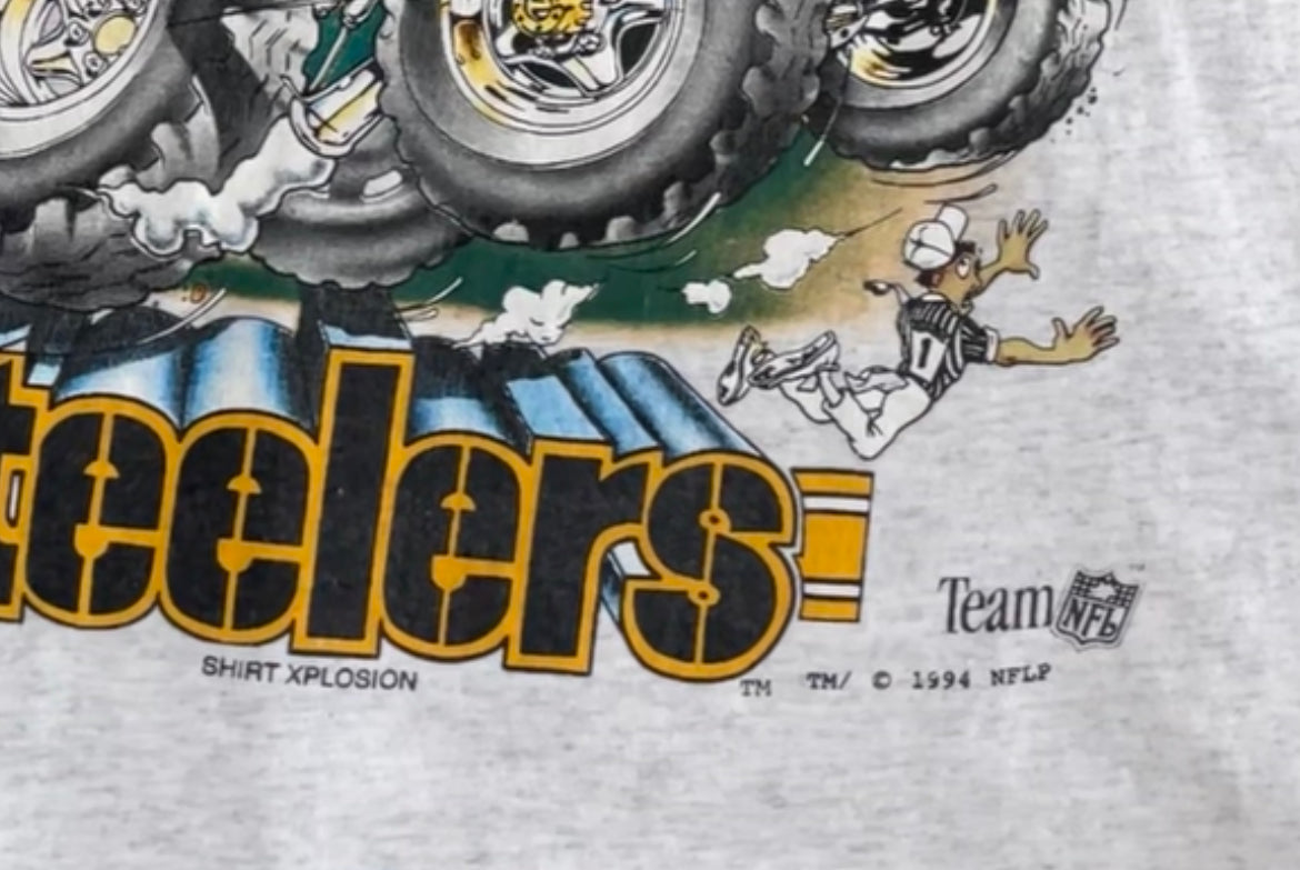1994 Pittsburgh Steelers Blitzburgh Hanes NFL T Shirt Size XL