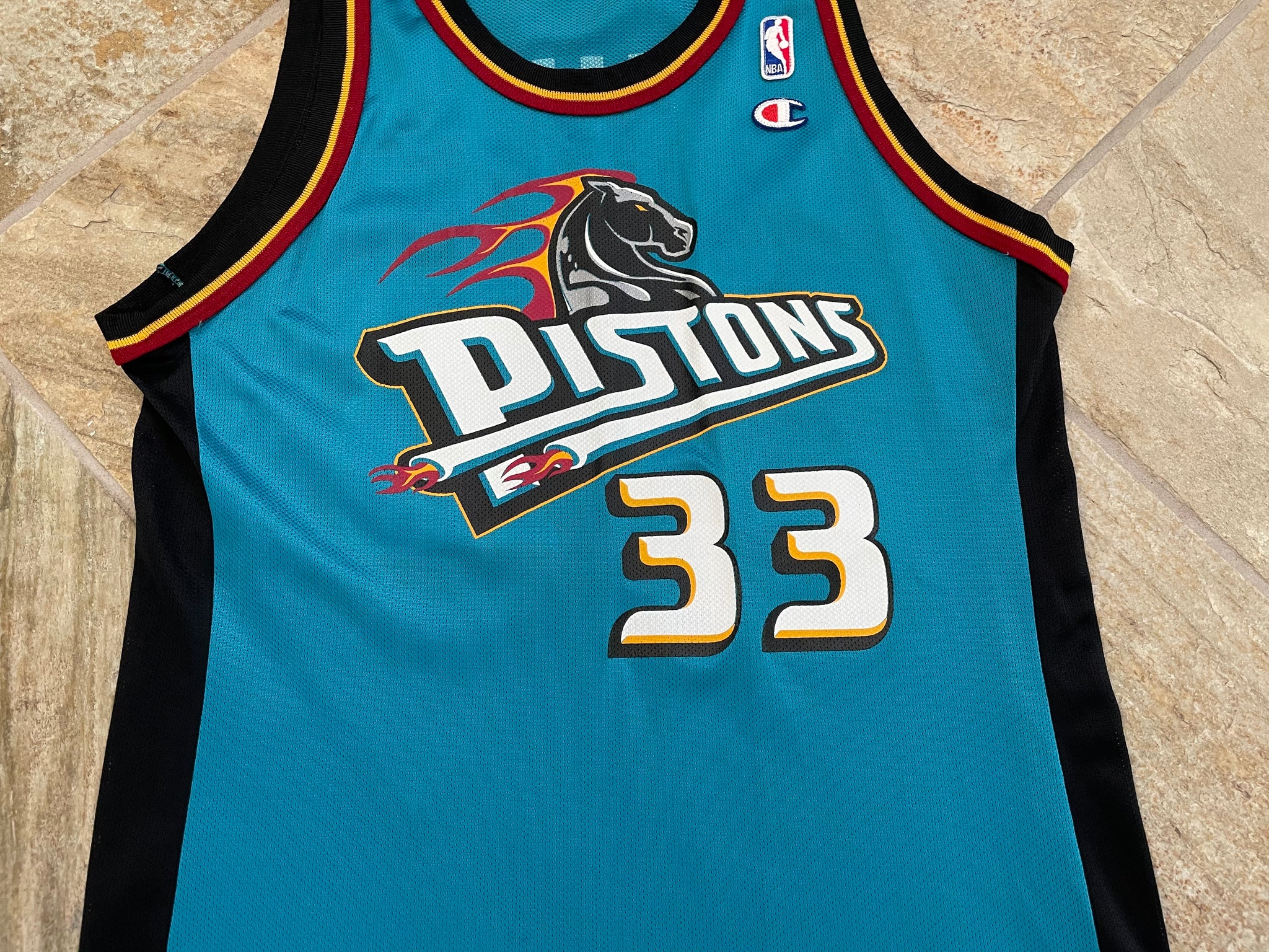 Vintage 90s Grant Hill Detroit Pistons NBA Basketball Champion