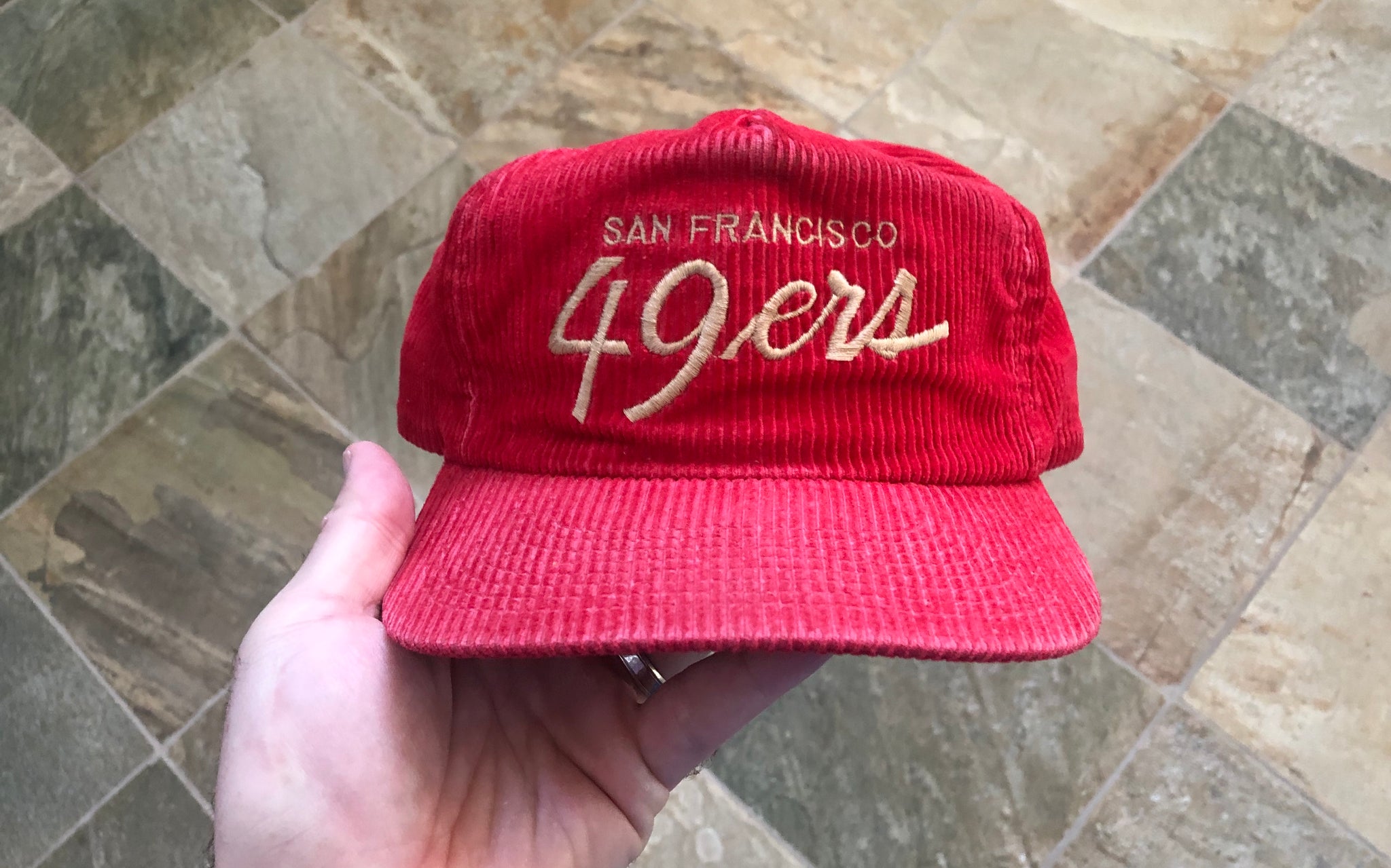 Vtg San Francisco 49ers Cap Corduroy Felt Script - clothing & accessories -  by owner - apparel sale - craigslist