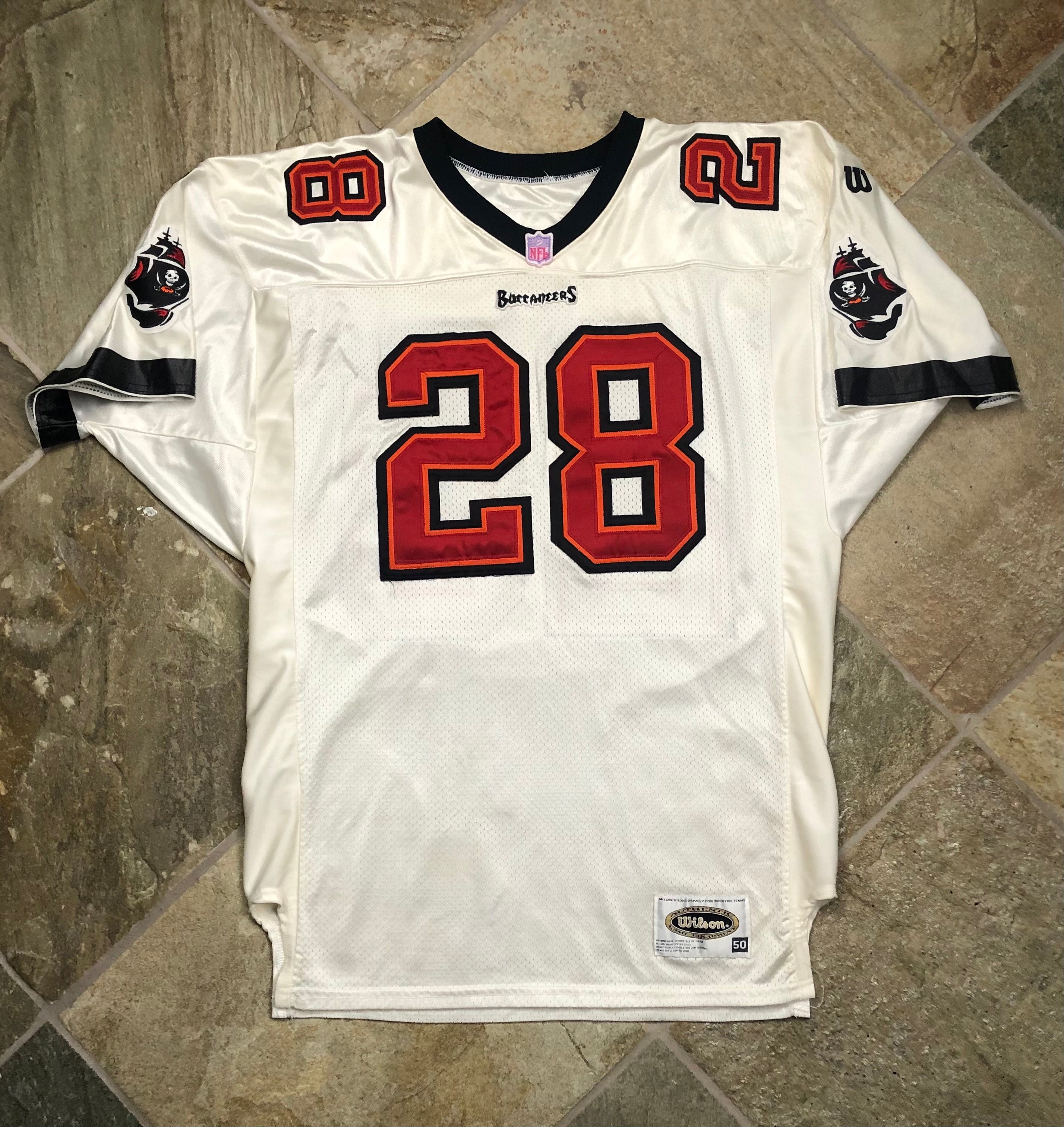 Vintage Tampa Bay Buccaneers Warrick Dunn Wilson Authentic Football Jersey,  Size 50, XL