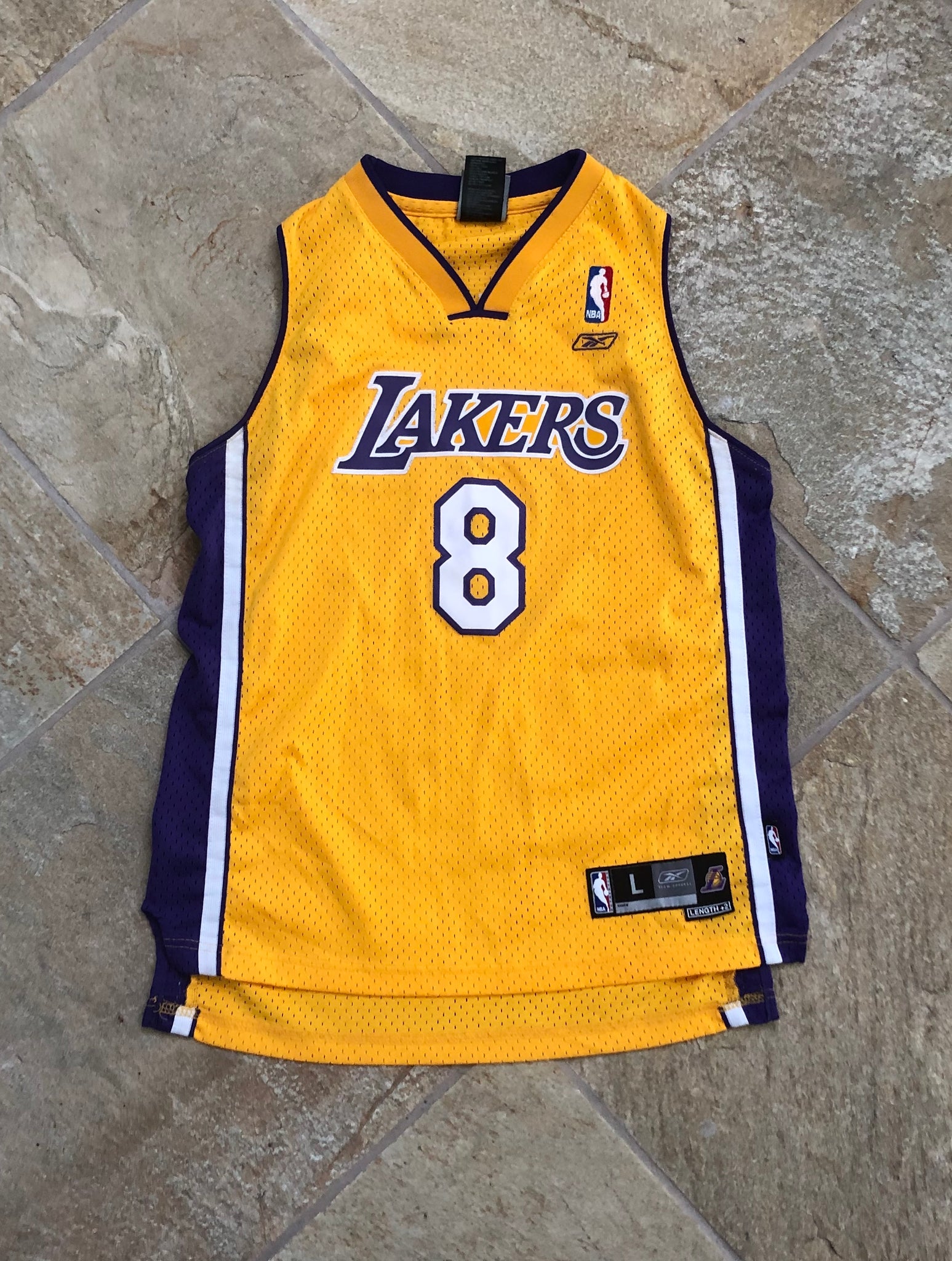 Vintage Reebok Kobe Bryant 8 Los Angeles Lakers NBA Jersey