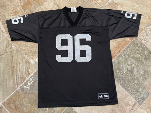 Vintage Oakland Raiders Darrell Russell Puma Football Jersey, Size XL