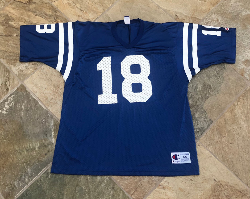 Vintage Indianapolis Colts Peyton Manning Champion Football Jersey, Size 44, Large