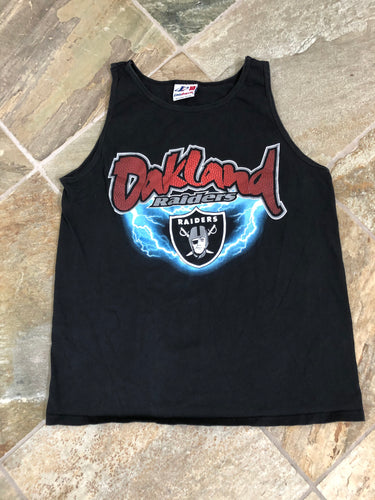 Vintage Oakland Raiders Logo Athletic Tank Top Football Tshirt, Size Adult XL