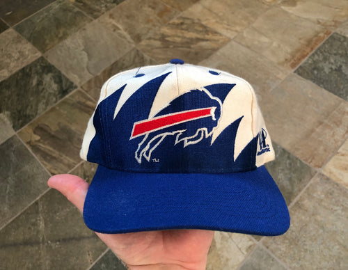 Vintage Buffalo Bills Logo Athletic Sharktooth Snapback Football Hat.