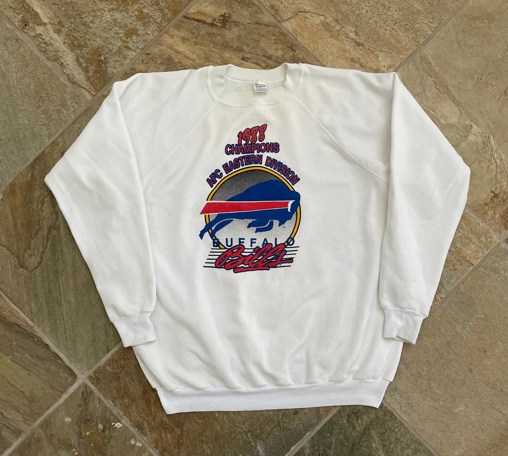 Vintage 80s Buffalo Bills 1988 AFC Champions Hoodie Sweatshirt