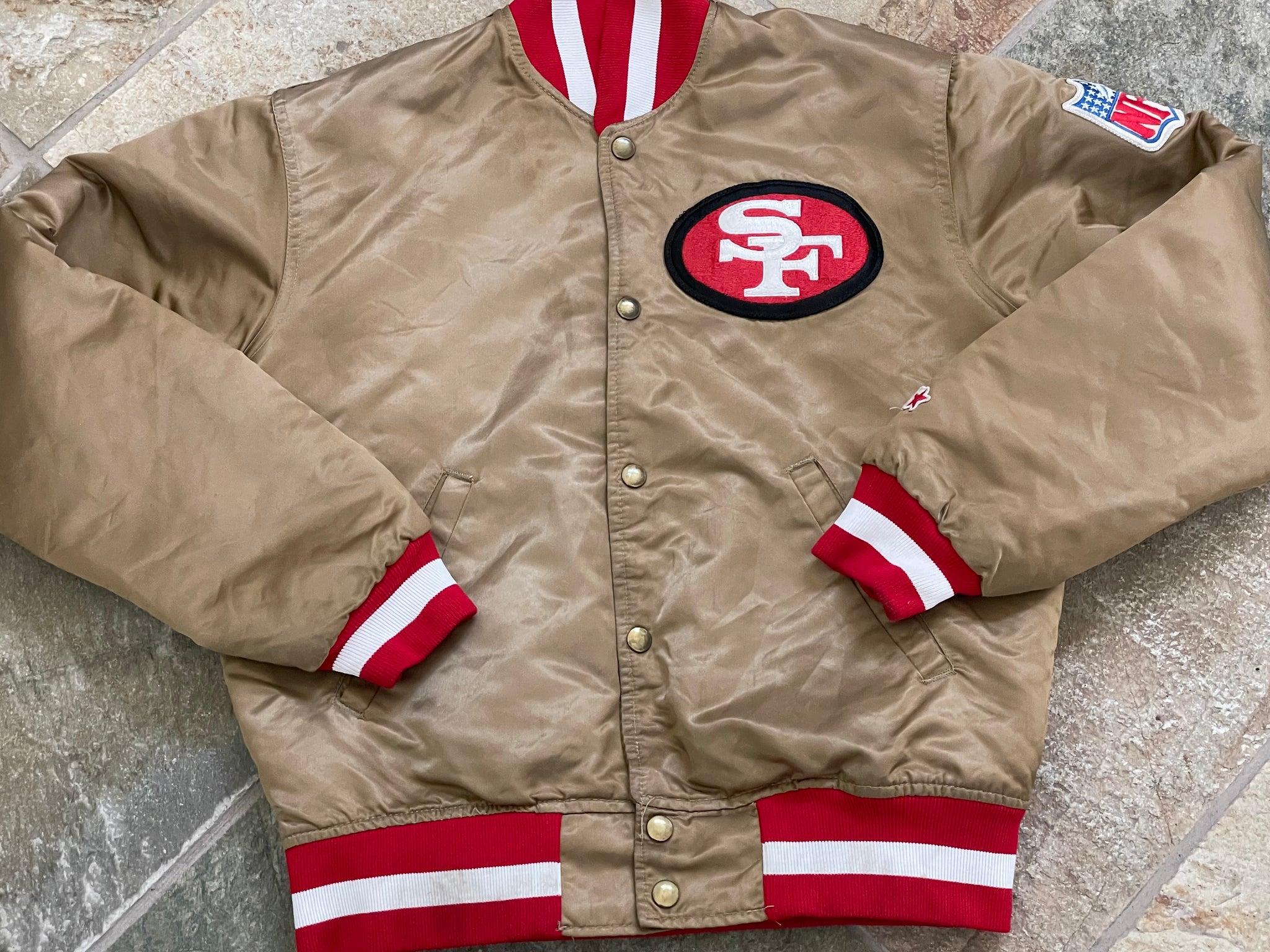 Vintage San Francisco 49ers Starter Satin Football Jacket, Size Small –  Stuck In The 90s Sports