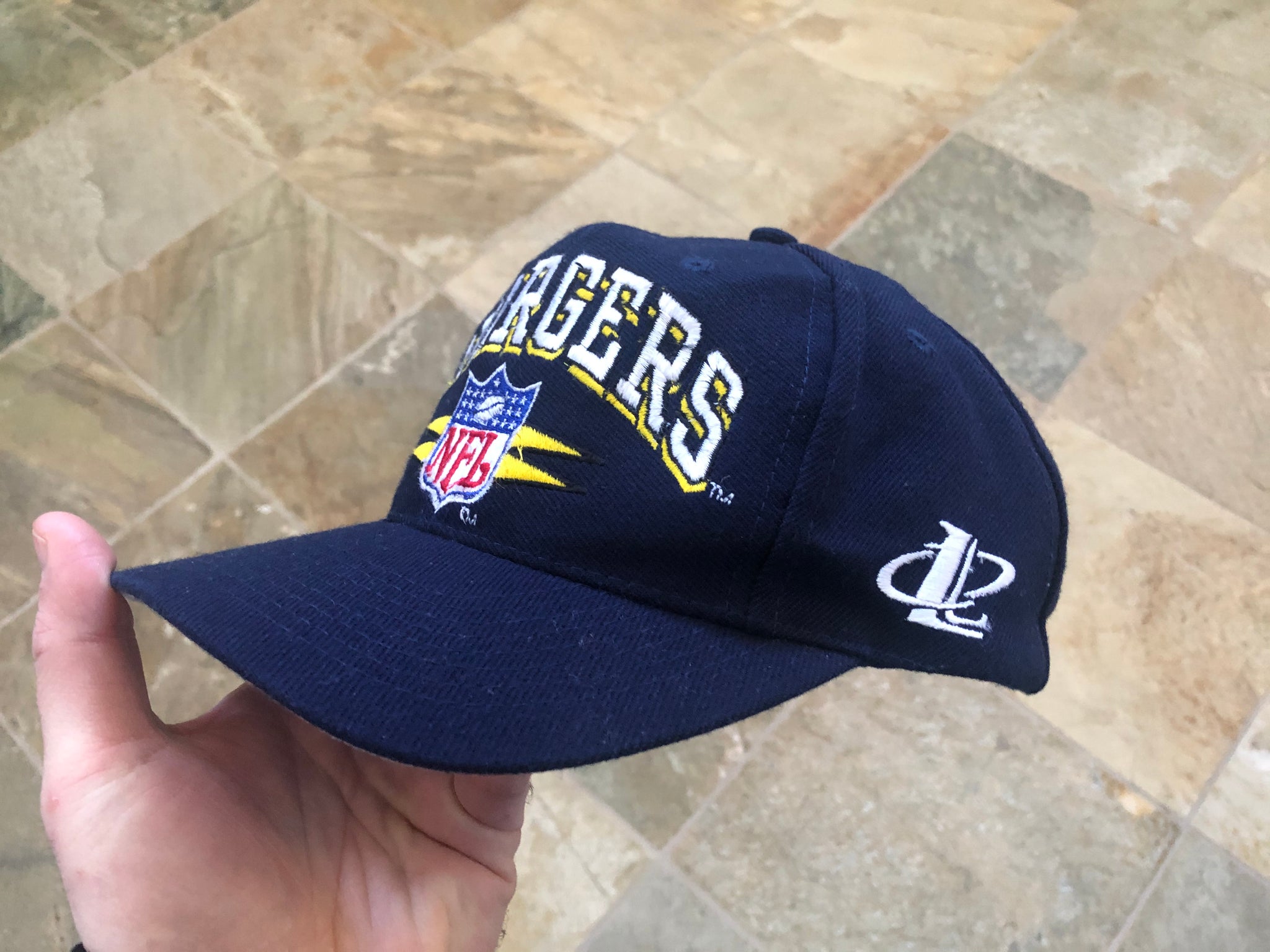 90's San Diego Chargers Logo Athletic Splash NFL Snapback Hat