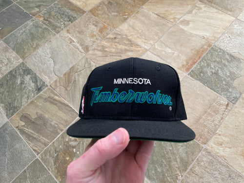 Vintage Minnesota Timberwolves Sports Specialties Script Snapback Basketball Hat