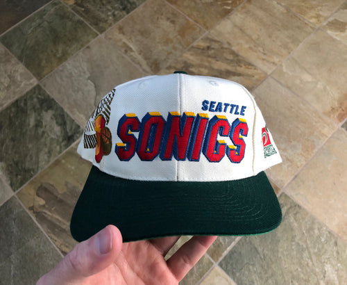 Vintage Seattle SuperSonics Sports Specialties Shadow Snapback Basketball Hat