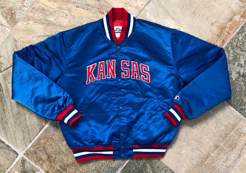 Vintage Kansas Jayhawks Starter Satin College Jacket, Size Large