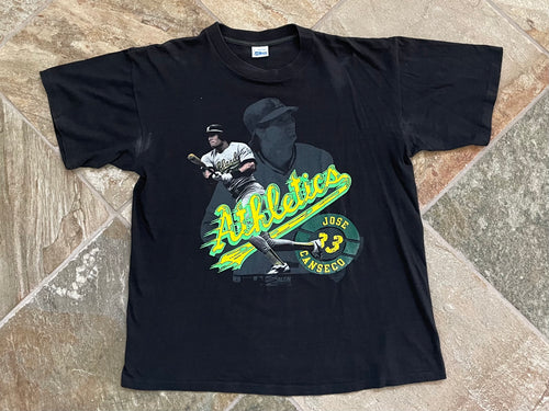Vintage Oakland Athletics Jose Canseco Salem Sportswear Baseball Tshirt, Size Large