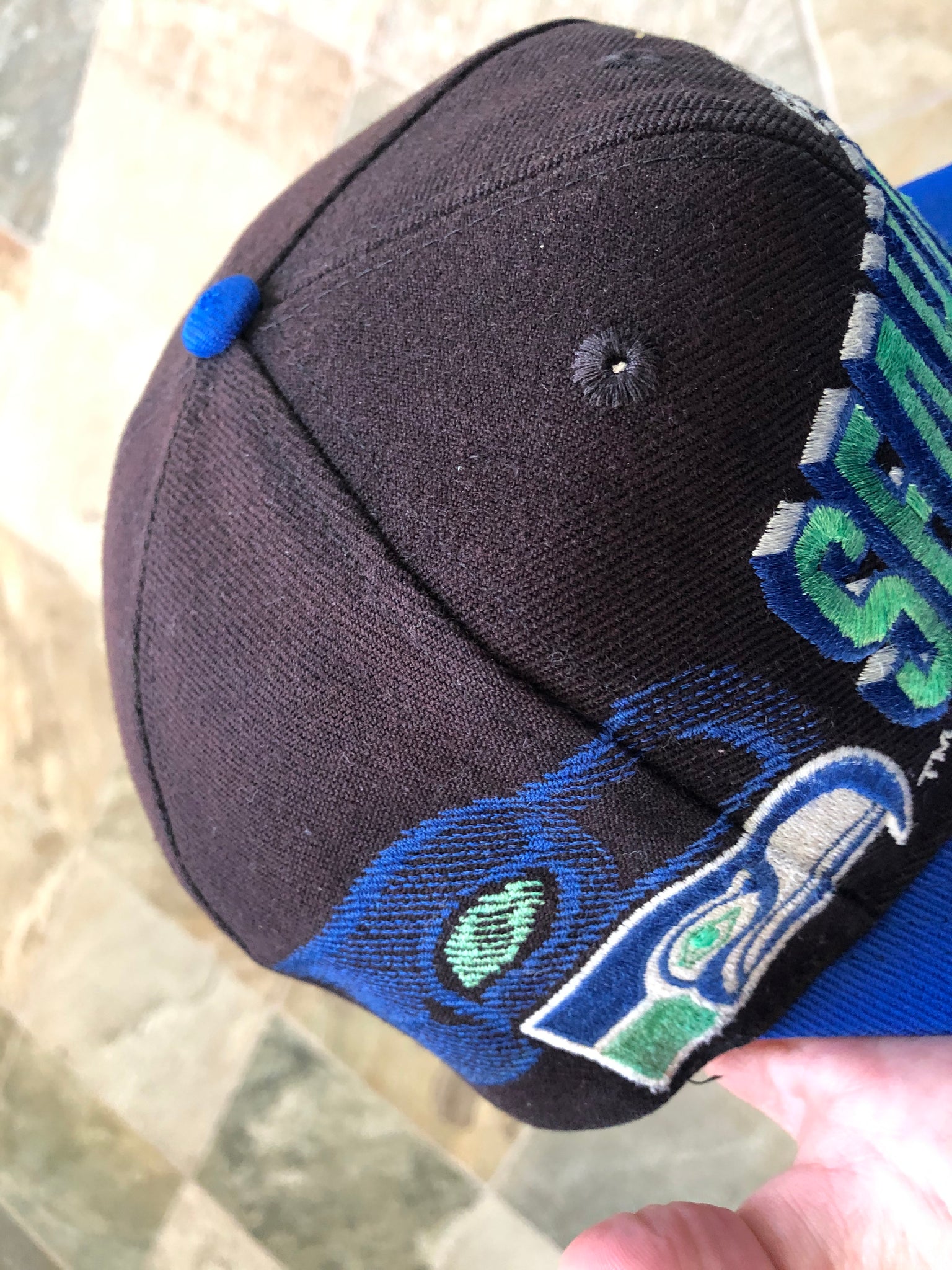 Vintage 1990's Seattle Seahawks Sports Specialties Laser Snapback