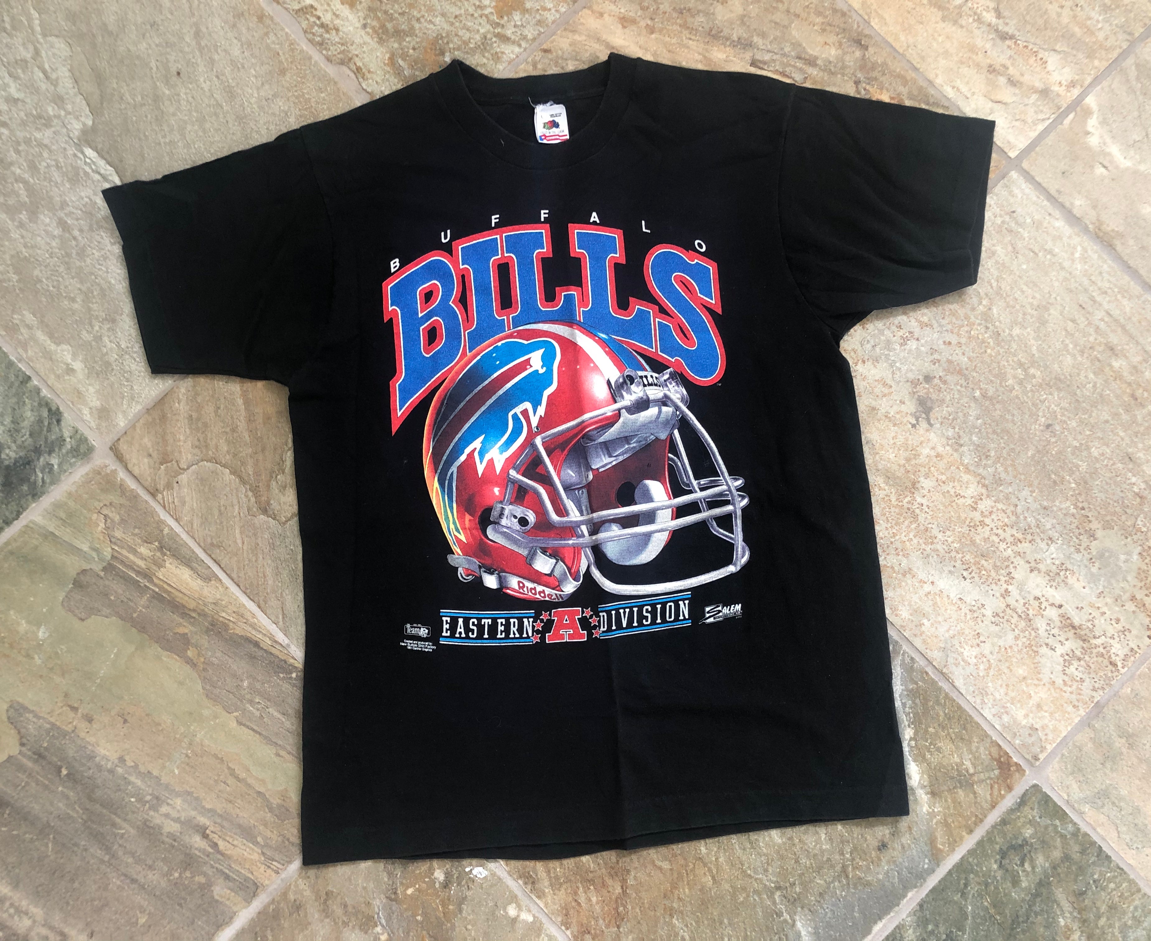 baranghilang2 Vtg 90s Buffalo Bills AFC Champs Champion Blue Shirt Salem Sportswear NFL 1992 University