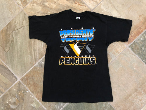 Vintage Pittsburgh Penguins 1993 President’s Trophy Hockey Tshirt, Size Large
