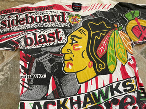 Vintage Chicago Blackhawks Magic Johnson Hockey Tshirt, Size Large