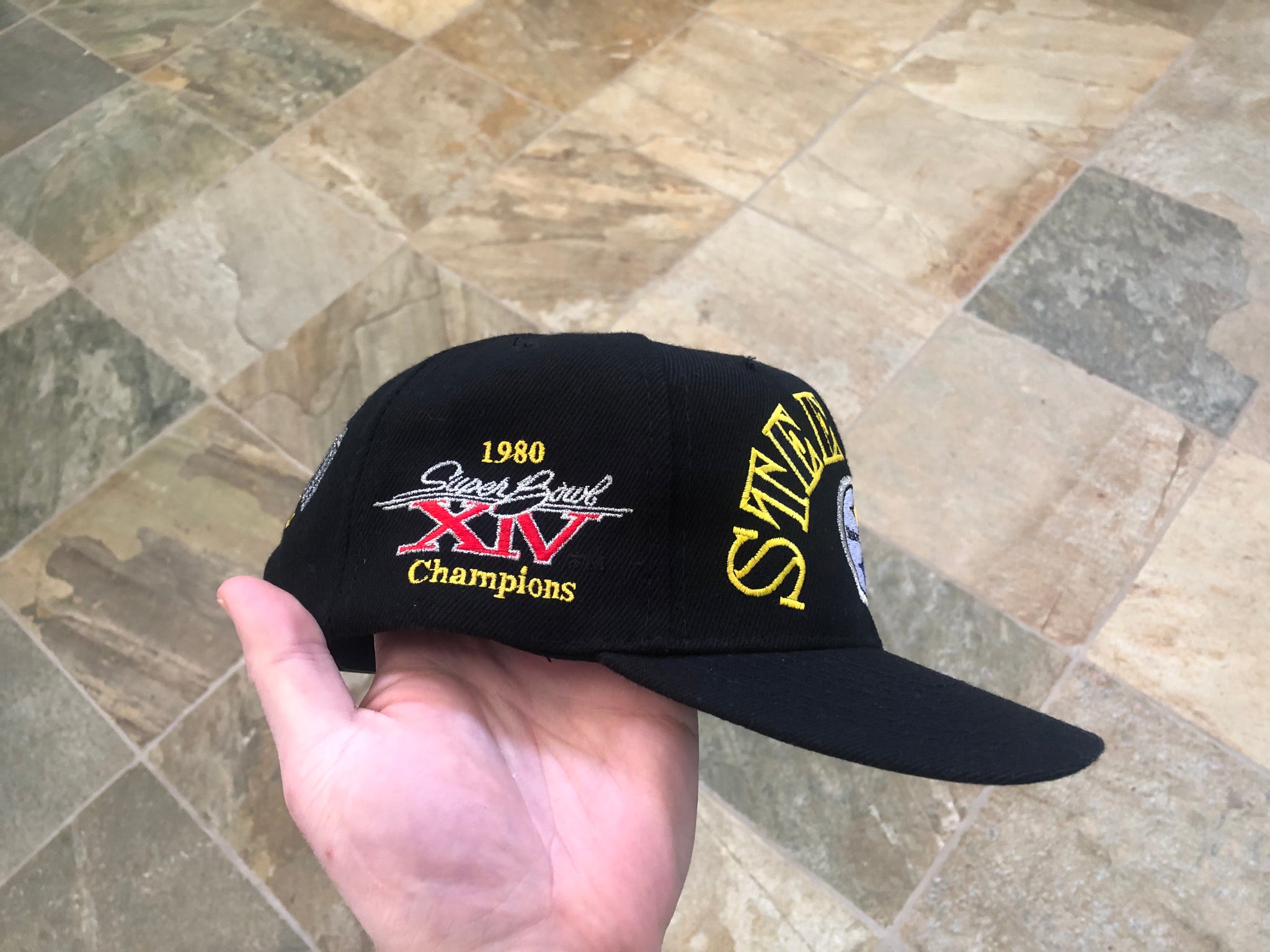 Vintage NFL AFC Champions Pittsburgh Steelers AJD Snapback Hat – 