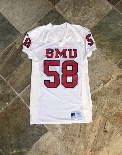 Vintage Southern Methodist University SMU Mustangs Game Worn Football Jersey, Size 50