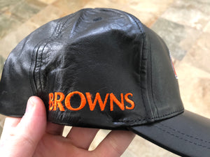 Vintage Cleveland Browns NFL Game Day Leather Strapback Football Hat