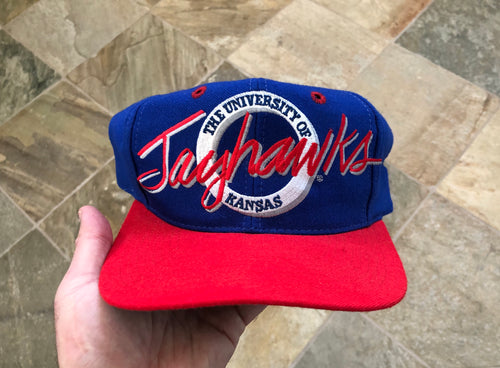 Vintage Kansas Jayhawks The Game Circle Logo Snapback College Hat