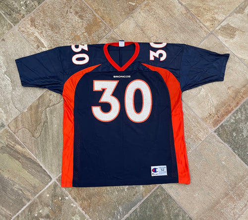 Vintage Denver Broncos Terrell Davis Champion Football Jersey, Size 52, XXL