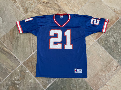 Vintage New York Giants Tiki Barber Champion Football Jersey, Size 44, Large