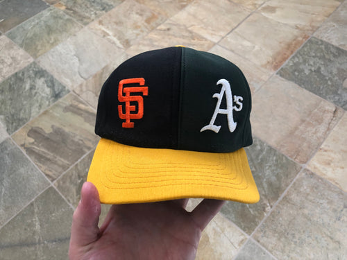 Vintage Oakland Athletics SF Giants New Era Split Snapback Baseball Hat
