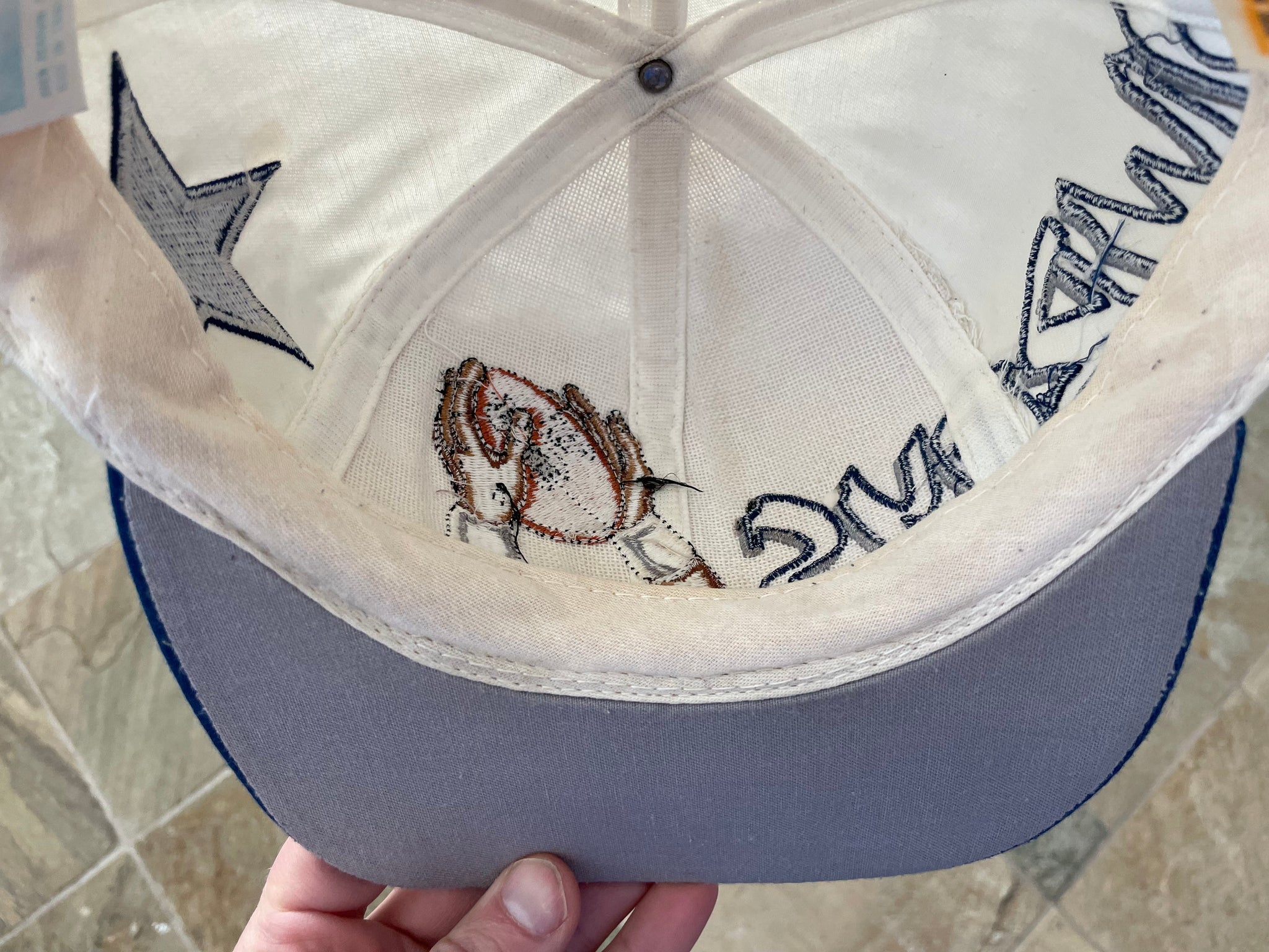 Vintage 90s Dallas Cowboys Drew Pearson Script Snapback Hat 