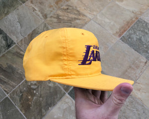 Vintage Los Angeles Lakers Sports Specialties Script SnapBack Basketball Hat