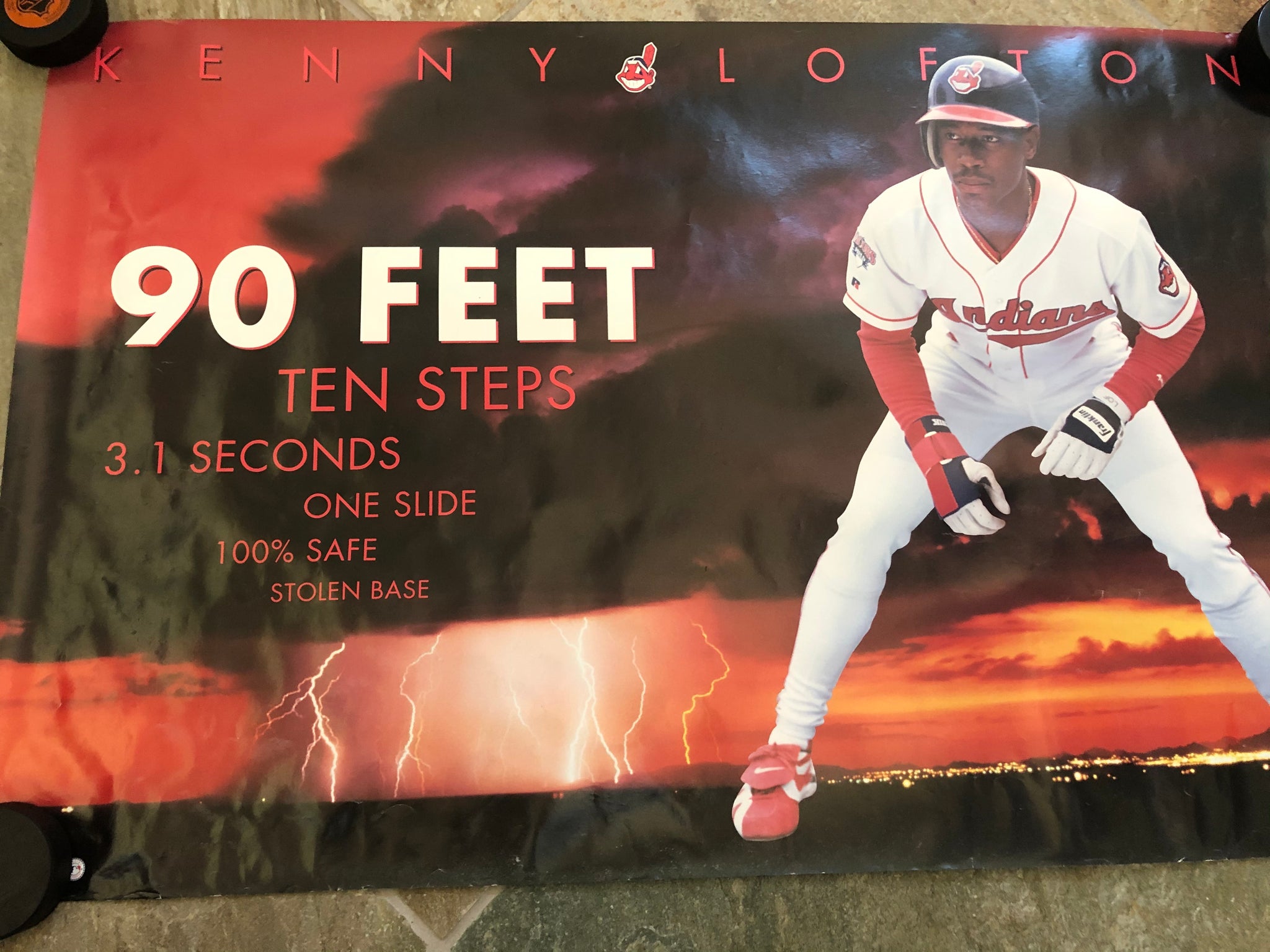 Vintage Cleveland Indians Kenny Lofton Costacos Brothers Baseball Post –  Stuck In The 90s Sports
