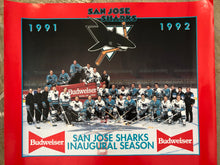 Load image into Gallery viewer, Vintage San Jose Sharks Innagural Team NHL Hockey Poster